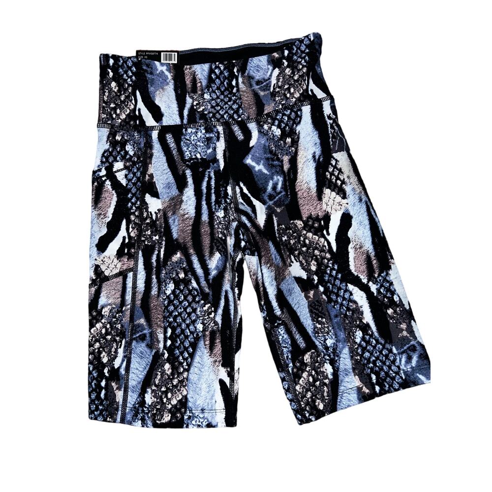 Calvin Klein animal print snake print biker high rise biker shorts XS NWT. read